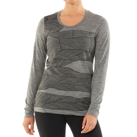 Icebreaker Merino Tech Lite long sleeve low crew t-shirt “Melt Layers” - Picture 1 of 12